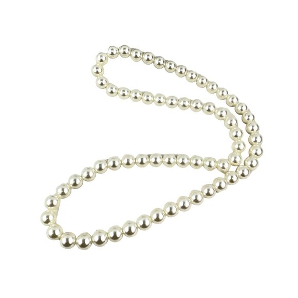 Zara Elegant White Pearl Necklace Timeless Strand For Women Classic Design - Picture 1 of 10